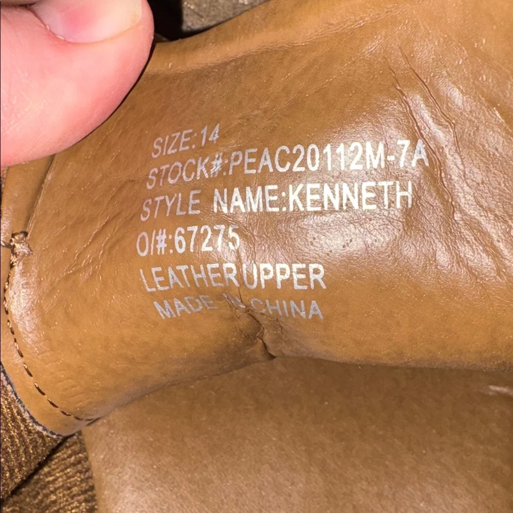 Perry Ellis portfolio light brown or tan suede shoes size 14.